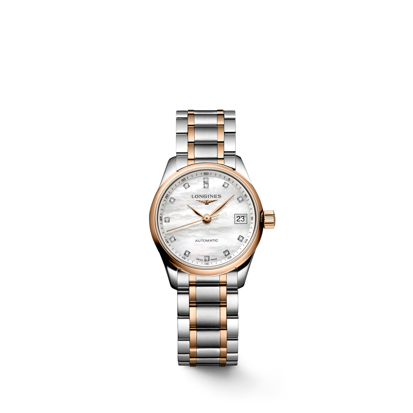 Longines Master Collection Mother of Pearl Diamond Dot Dial Two Tone Womens Watch L21285897