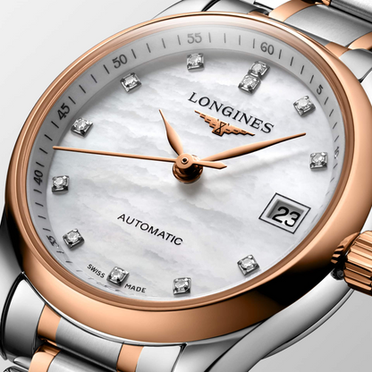 Longines Master Collection Mother of Pearl Diamond Dot Dial Two Tone Womens Watch L21285897
