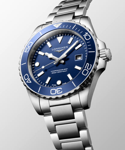 Longines HydroConquest Blue Dial Stainless Steel Mens Quartz Watch L37694966