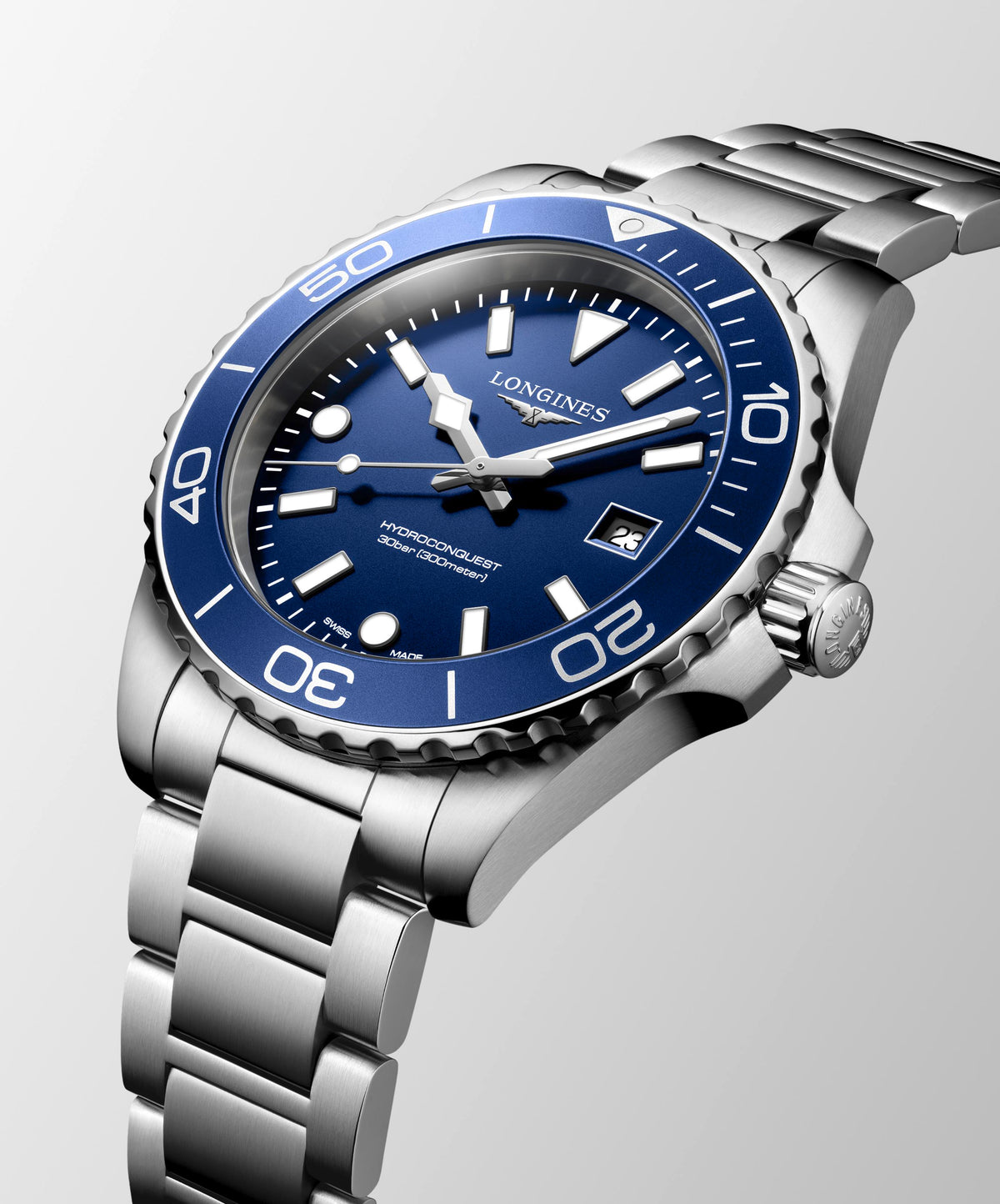 Longines HydroConquest Blue Dial Stainless Steel Mens Quartz Watch L37694966