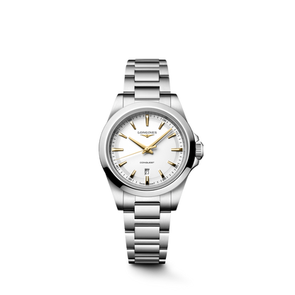 Longines Conquest White Dial Stainless Steel Womens Quartz (30mm) Watch L33504126