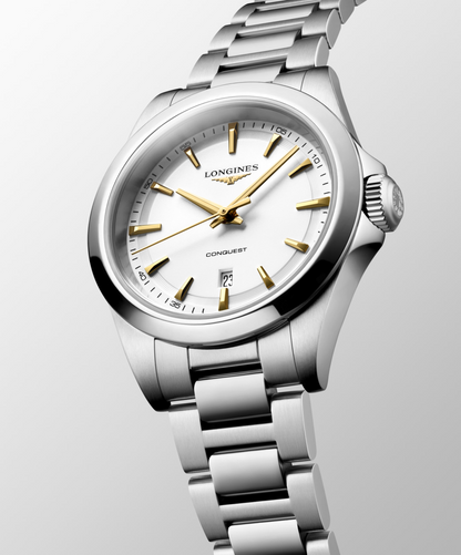 Longines Conquest White Dial Stainless Steel Womens Quartz (30mm) Watch L33504126