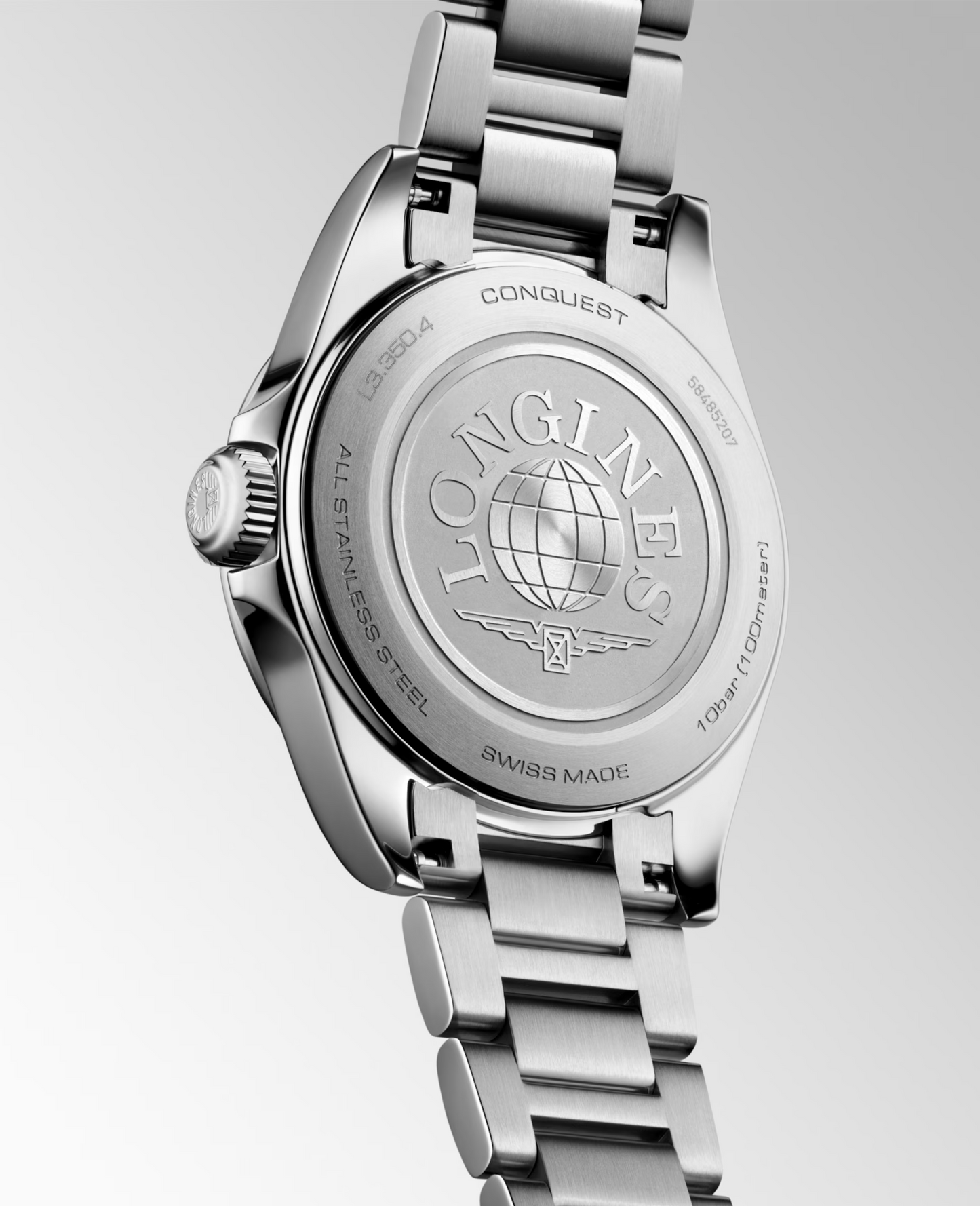 Longines Conquest Mother of Pearl Diamond Set Dial Stainless Steel Womens Quartz (30mm) Watch L33504876