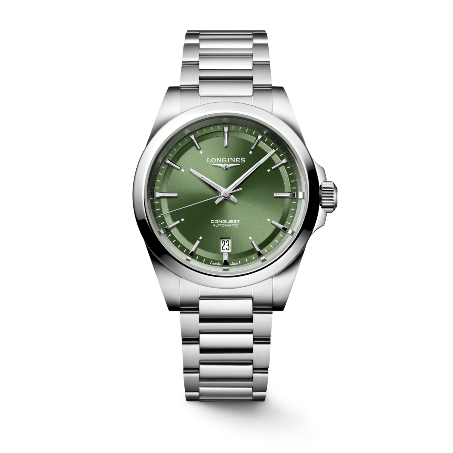 Longines Conquest Green Dial Stainless Steel Mens Watch L37204026