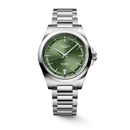 Longines Conquest Green Dial Stainless Steel Mens Watch L37204026