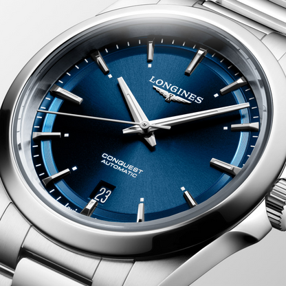 Longines Conquest Blue Dial Stainless Steel Mens Watch L37204926