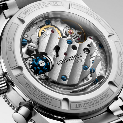 Longines Spirit Pilot Flyback Black Dial Stainless Steel Mens Chronograph Watch L37214536