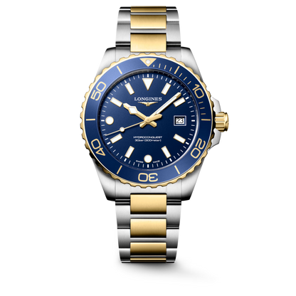 Longines HydroConquest Blue Dial Two Tone Mens Quartz Watch L37693967