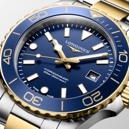 Longines HydroConquest Blue Dial Two Tone Mens Quartz Watch L37693967