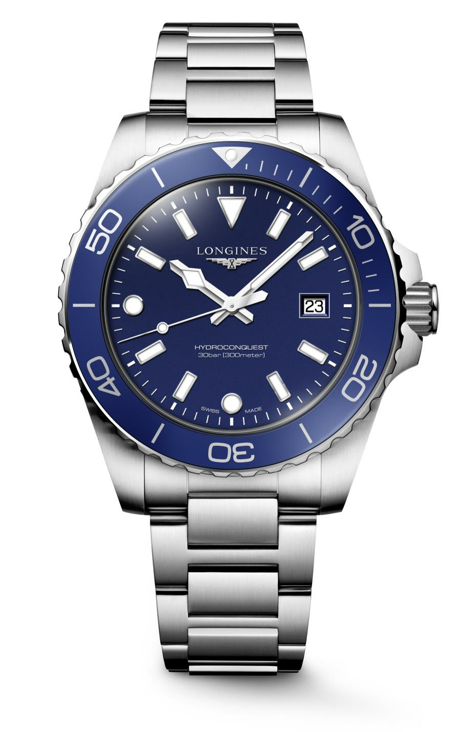 Longines HydroConquest Blue Dial Stainless Steel Mens Quartz Watch (42mm) L37694966