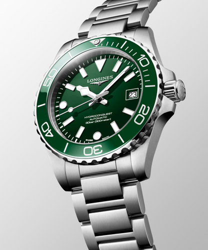 Longines HydroConquest Green Dial Stainless Steel Mens Watch (39mm) L37794066