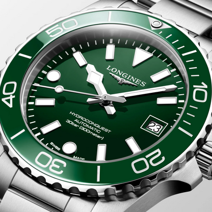 Longines HydroConquest Green Dial Stainless Steel Mens Watch (39mm) L37794066