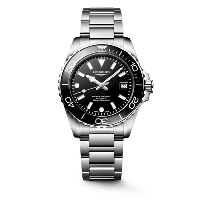Longines HydroConquest Black Dial Stainless Steel Mens Watch (39mm) L37794566