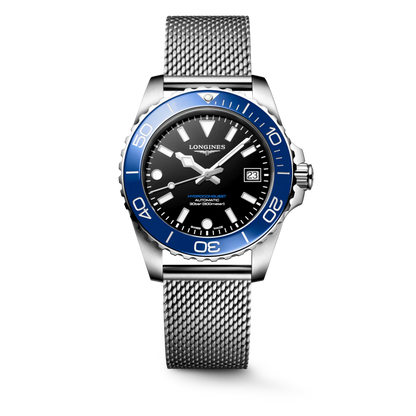 Longines HydroConquest Black Dial Stainless Steel Mens Watch (39mm) L37794906