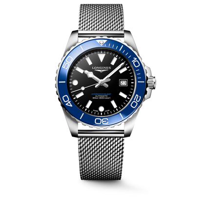 Longines HydroConquest Black Dial Stainless Steel Mens Watch (42mm) L37884906