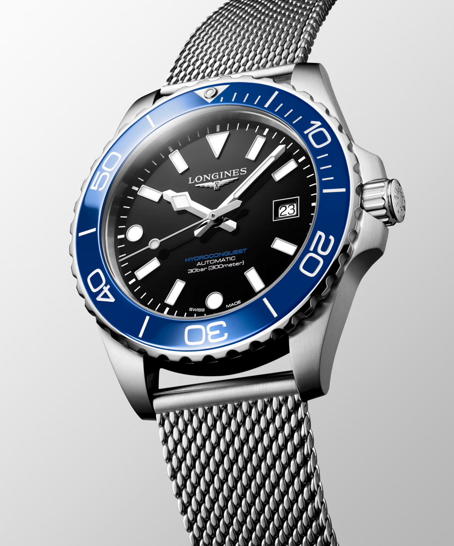 Longines HydroConquest Black Dial Stainless Steel Mens Watch (42mm) L37884906