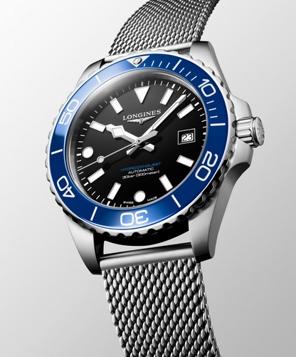 Longines HydroConquest Black Dial Stainless Steel Mens Watch (42mm) L37884906