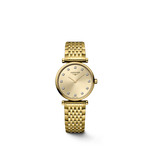 Longines La Grande Classique de Longines Champagne Diamond Set Dial PVD Gold Plated Womens Quartz Watch L42092378