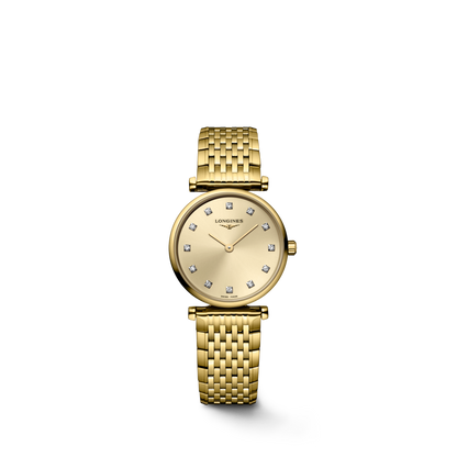 Longines La Grande Classique de Longines Champagne Diamond Set Dial PVD Gold Plated Womens Quartz Watch L42092378