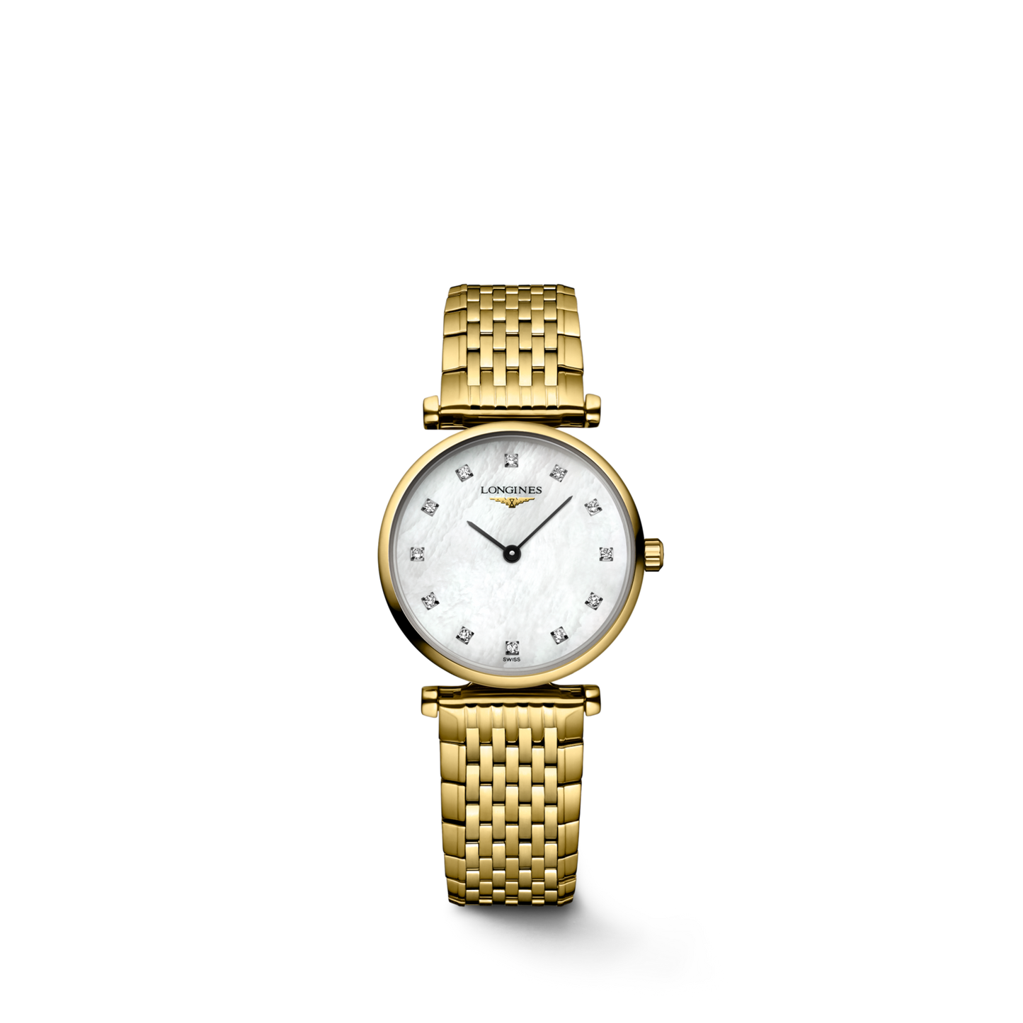 Longines La Grande Classique de Longines Mother of Pearl Diamond Set Dial PVD Gold Plated Womens Quartz Watch L42092878