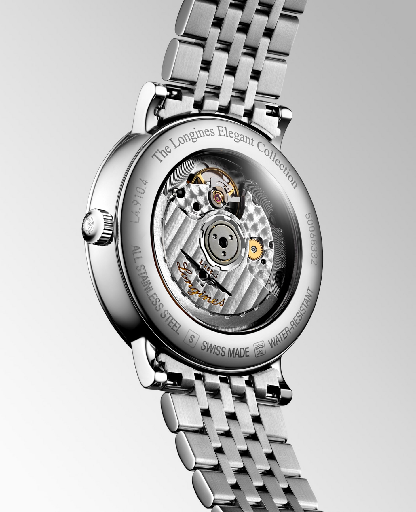 Longines Elegant Collection Elegance White Dial Stainless Steel Mens Watch L49104196