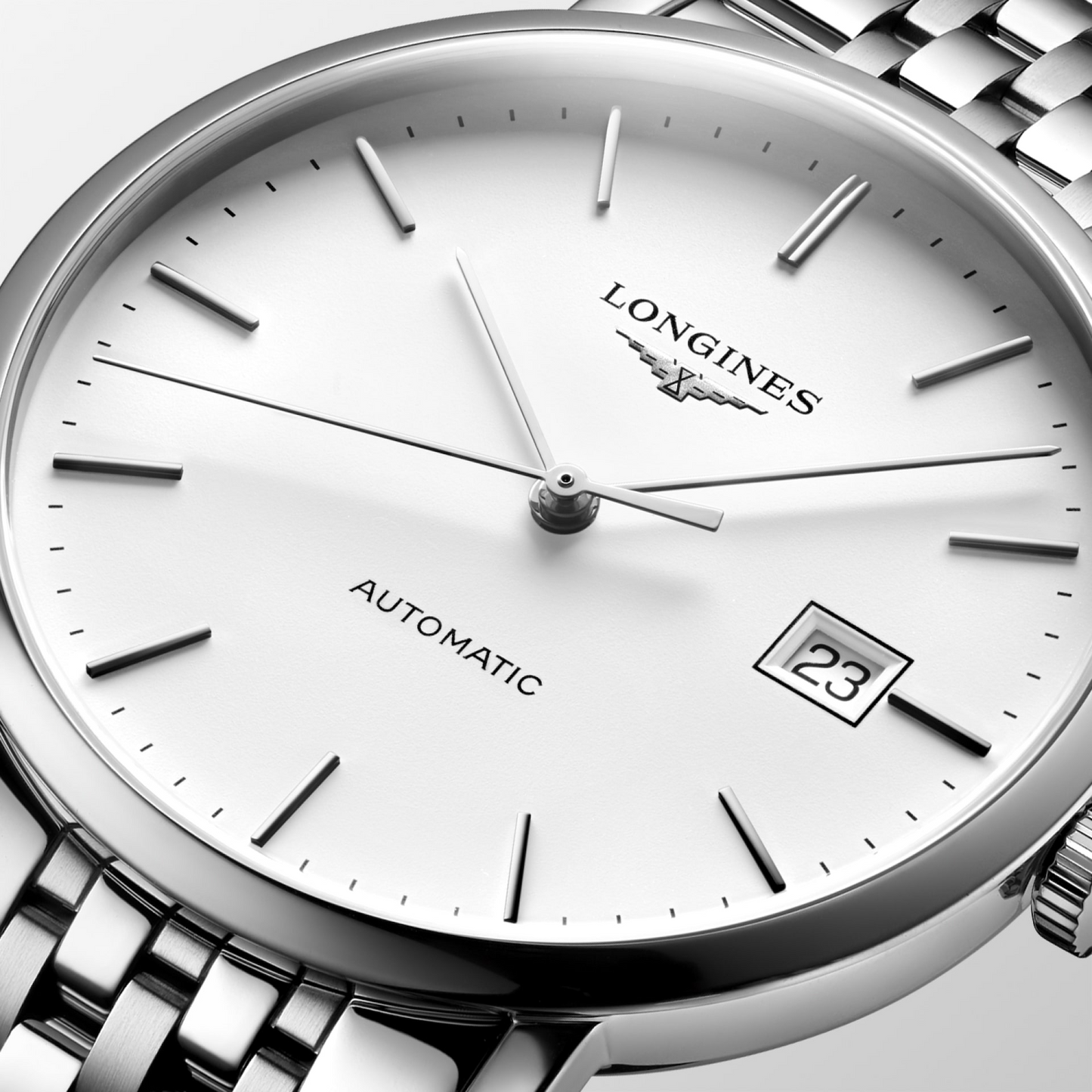 Longines Elegant Collection Elegance White Dial Stainless Steel Mens Watch L49104196