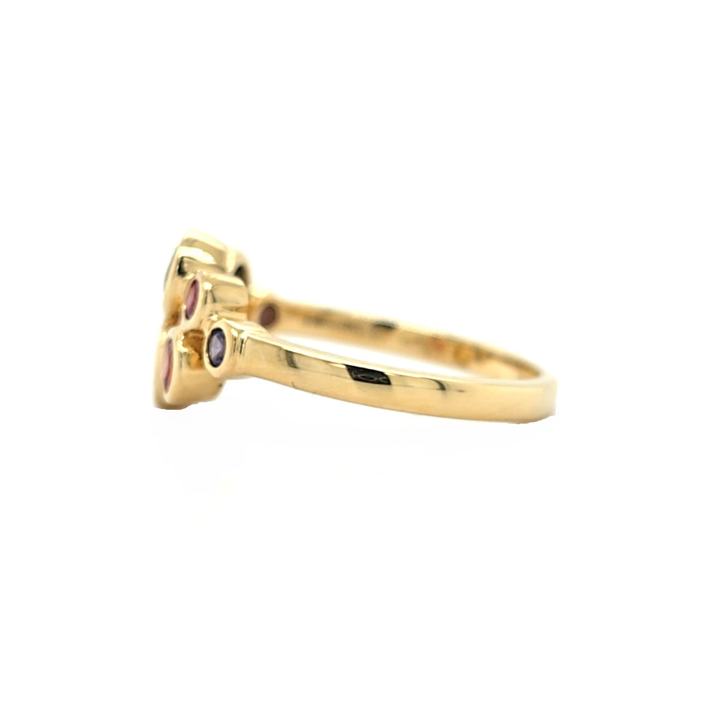 18ct Gold Multi-Colour Sapphire Set Bubble Dress Ring
