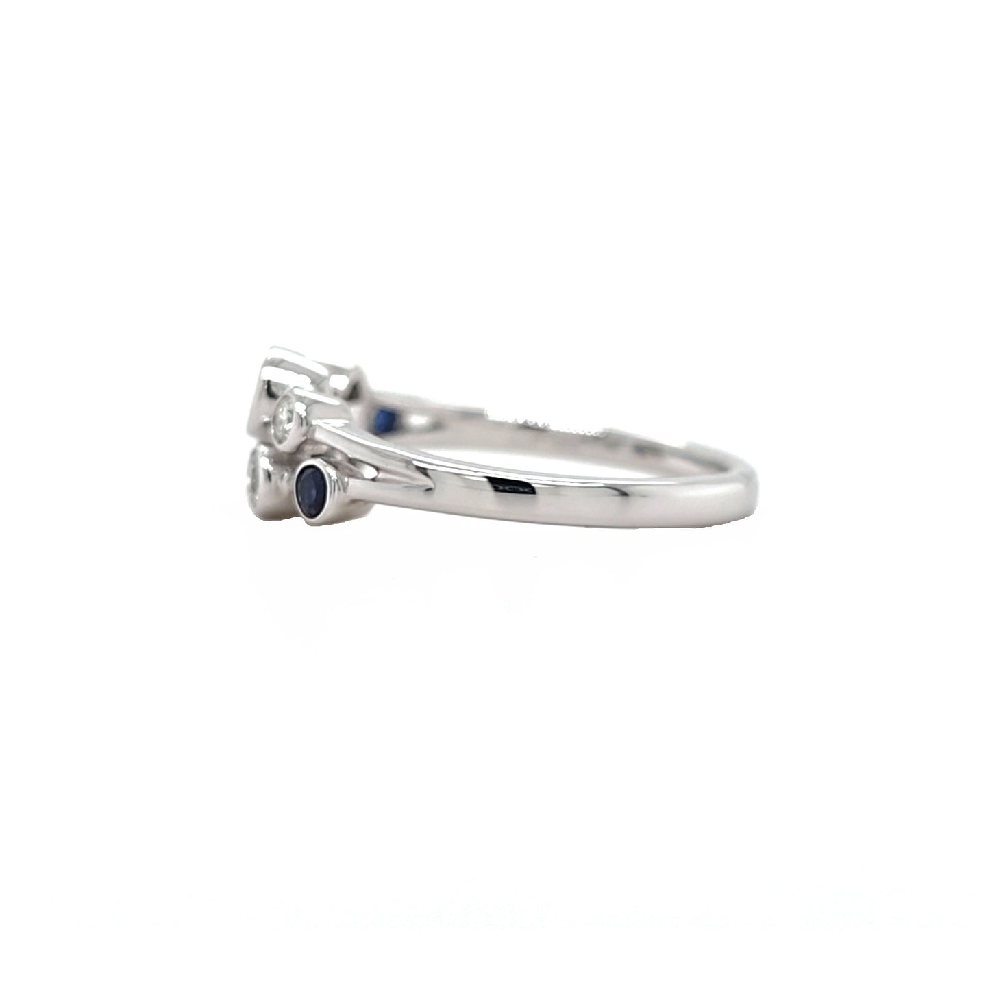 Platinum Sapphire & Diamond Set Bubble Dress Ring
