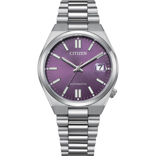 Citizen Tsuyosa 37mm Automatic Purple Dial Stainless Steel Watch NJ0200-50W