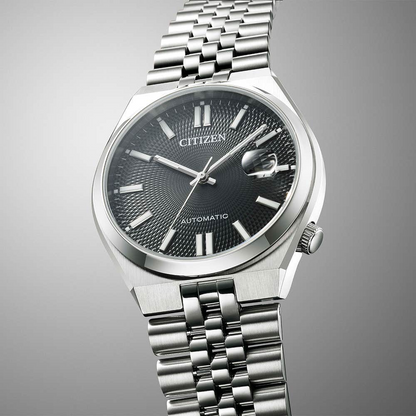 Citizen Tsuyosa 60 Automatic Black Dial Stainless Steel Mens Watch NK0020-55E