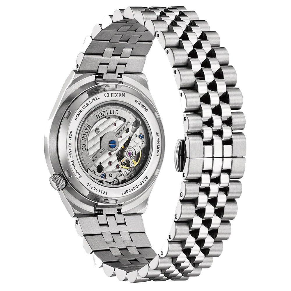 Citizen Tsuyosa 60 Automatic Black Dial Stainless Steel Mens Watch NK0020-55E