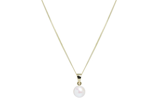 9ct Gold Cultured Freshwater Pearl Pendant Necklace