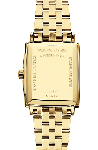 Raymond Weil Toccata Mother of Pearl Diamond Set Dial Rectangular PVD Gold Plated Womens Quartz Watch 5925-P-00995