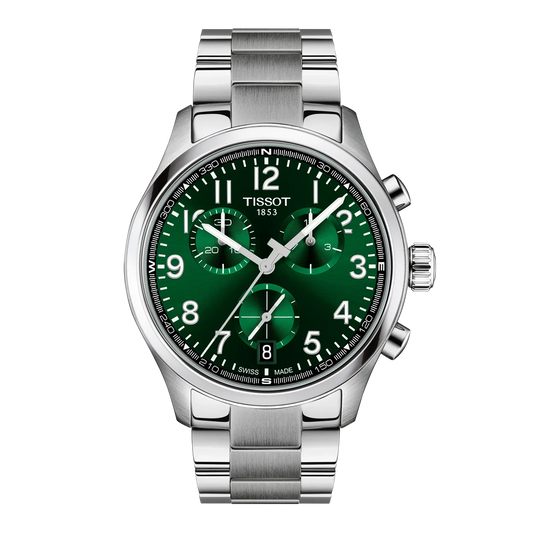 Tissot Chrono L Stainless Steel Green Dial Mens Quartz Chronograph Watch T1164171109200