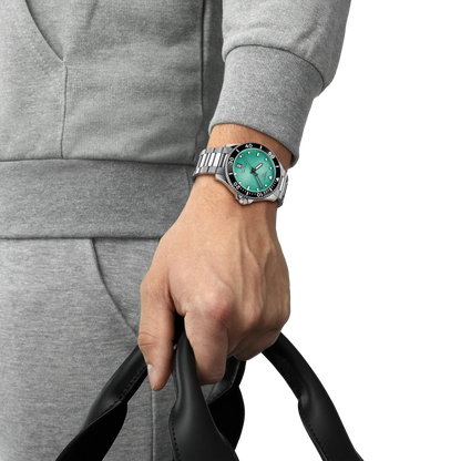 Tissot Seastar 1000 Turquoise Dial Stainless Steel Unisex Quartz Watch T1204101109100