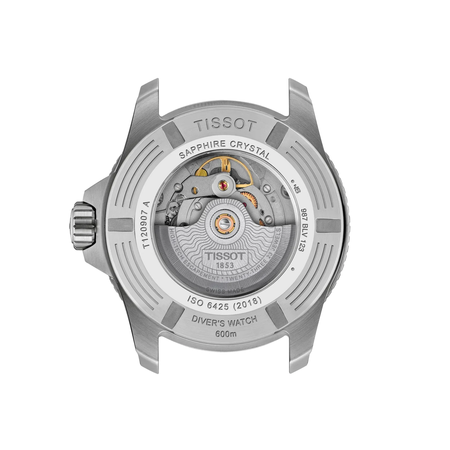 Tissot Seastar 2000 Grey Gradient Dial Stainless Steel Powermatic 80 Mens Watch T1209071105100