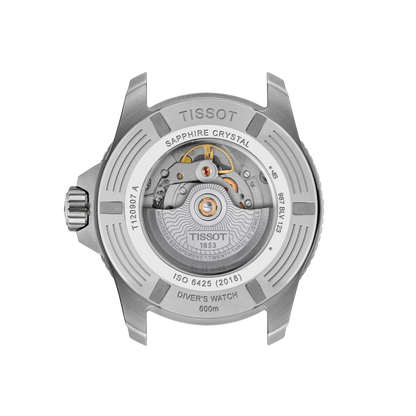 Tissot Seastar 2000 Orange Dial Stainless Steel Powermatic 80 Mens Watch T1209071728100