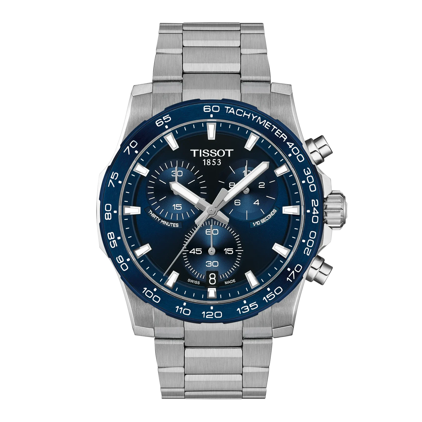 Tissot Supersport Stainless Steel Blue Dial Mens Quartz Chronograph Watch T1254171104100