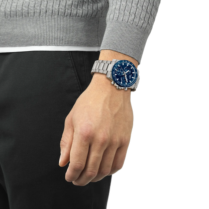 Tissot Supersport Stainless Steel Blue Dial Mens Quartz Chronograph Watch T1254171104100