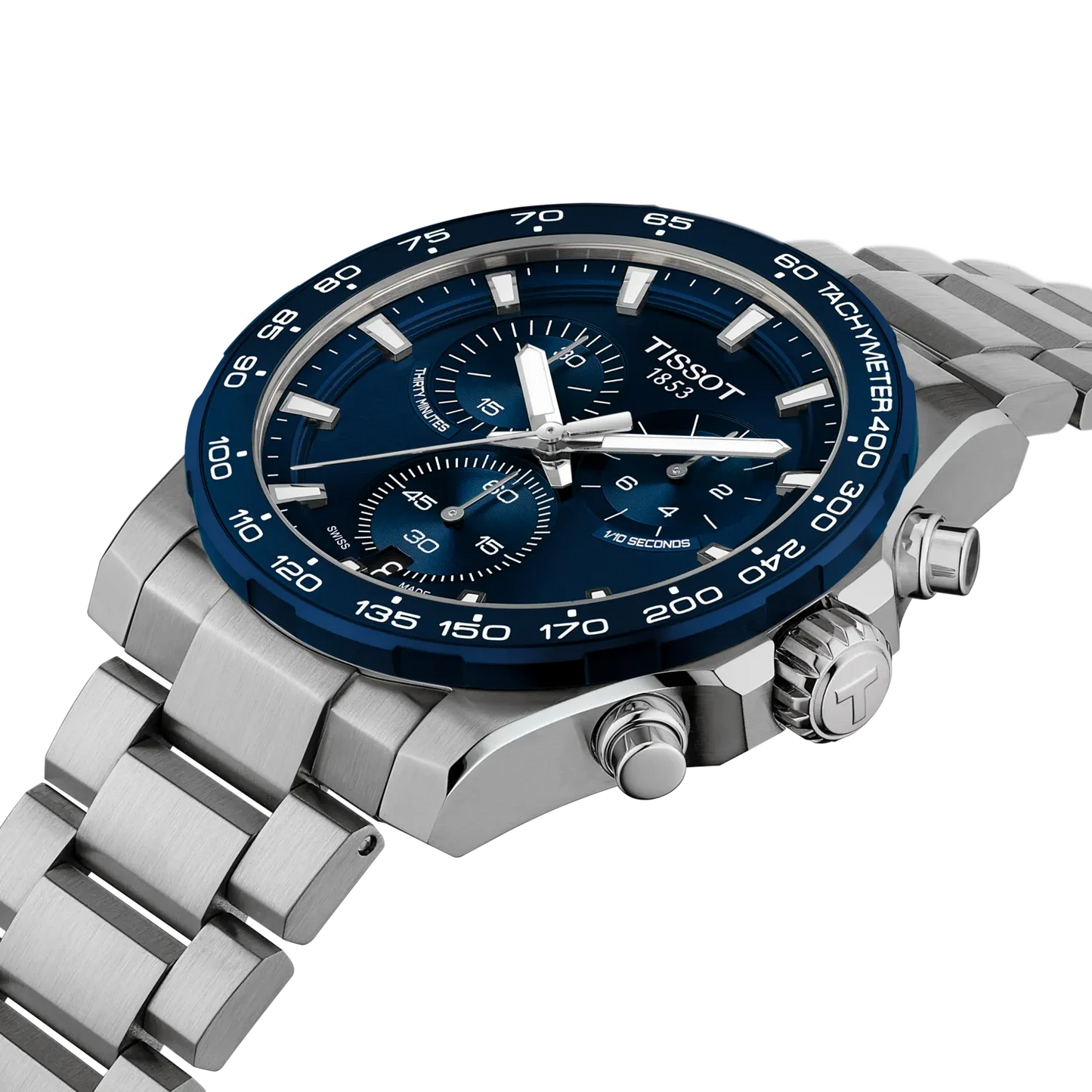 Tissot Supersport Stainless Steel Blue Dial Mens Quartz Chronograph Watch T1254171104100