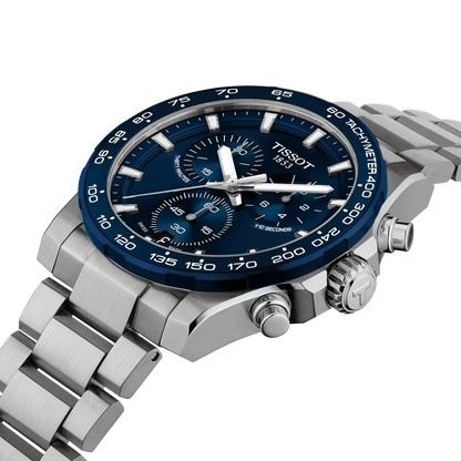 Tissot Supersport Stainless Steel Blue Dial Mens Quartz Chronograph Watch T1254171104100