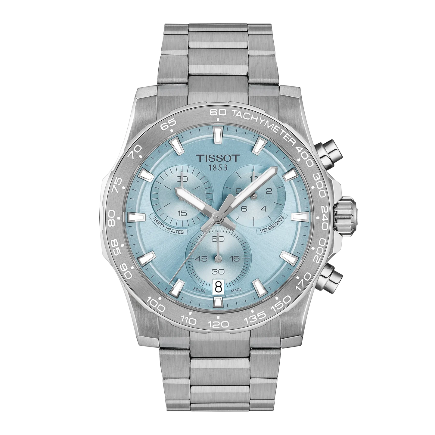 Tissot Supersport Stainless Steel Ice Blue Dial Mens Quartz Chronograph Watch T1254171135100