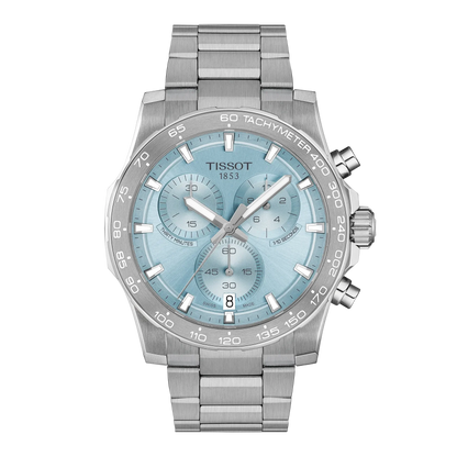 Tissot Supersport Stainless Steel Ice Blue Dial Mens Quartz Chronograph Watch T1254171135100