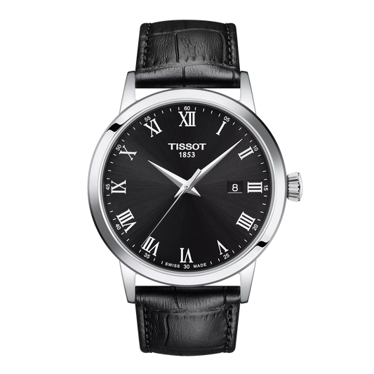 Tissot Classic Dream Black Dial Stainless Steel Mens Quartz Watch T1294101605300