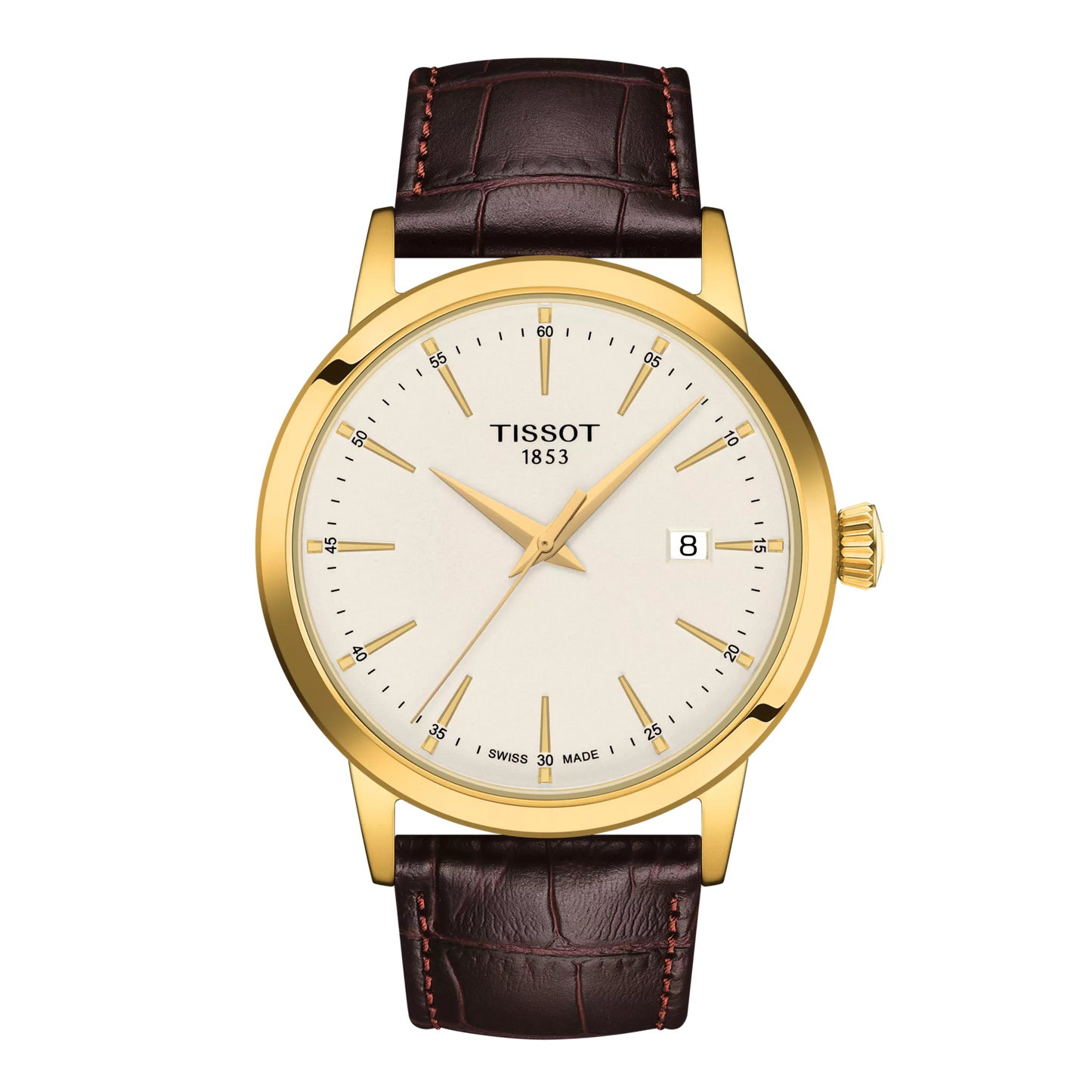 Tissot Classic Dream Ivory Dial PVD Gold Plated Mens Quartz Watch T1294103626100