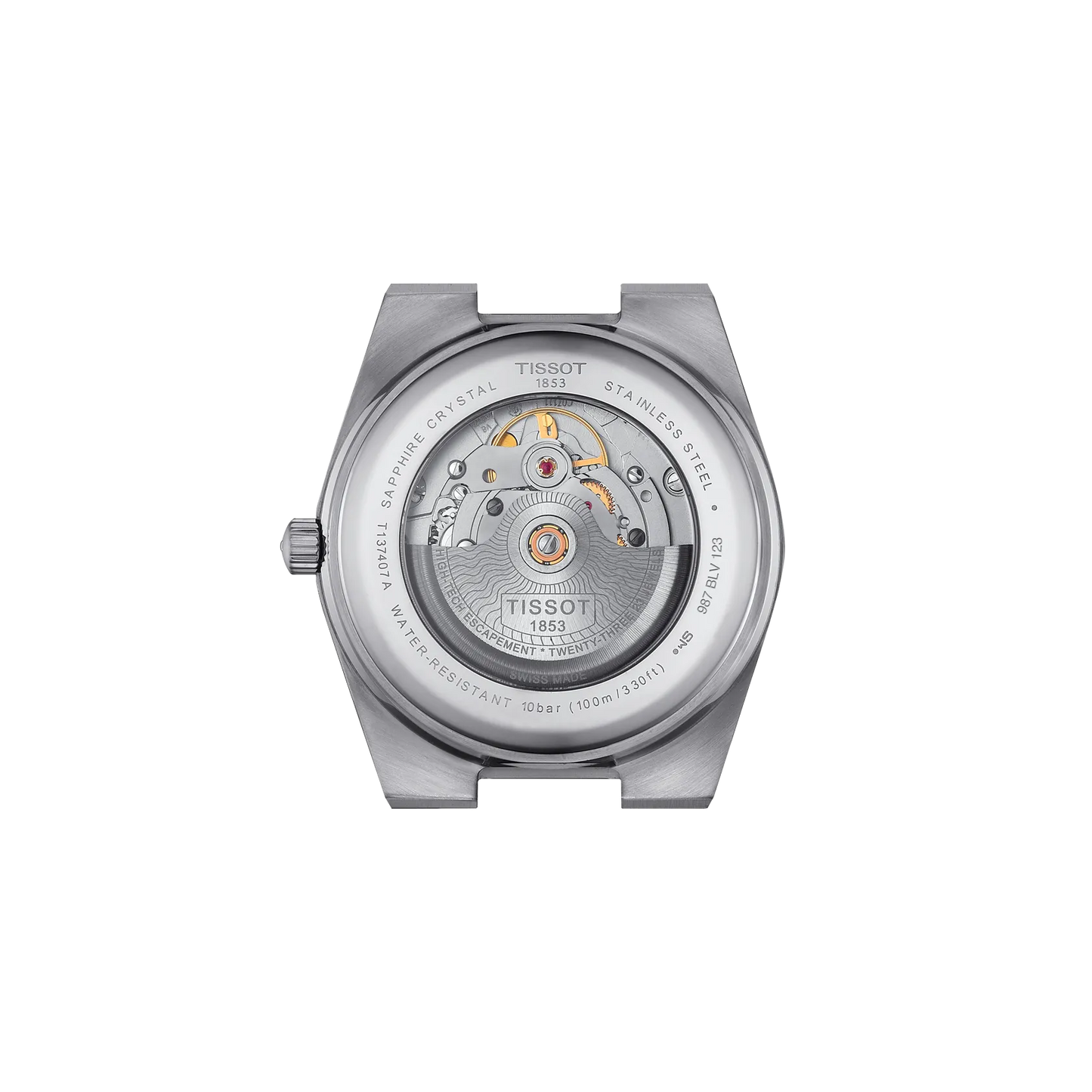 Tissot PRX Black Dial Stainless Steel Powermatic 80 Mens Watch T1374071105100