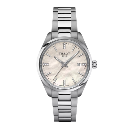 Tissot PR 100 Mother of Pearl Diamond Set Dial Stainless Steel Womens Quartz Watch T1502101111600