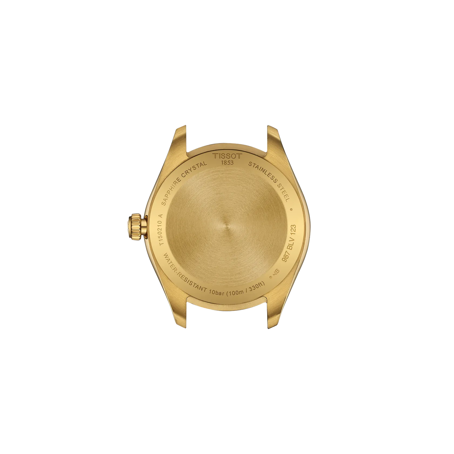 Tissot PR 100 Champagne Dial PVD Gold Plated Womens Quartz Watch T1502103302100