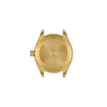 Tissot PR 100 Champagne Dial PVD Gold Plated Womens Quartz Watch T1502103302100