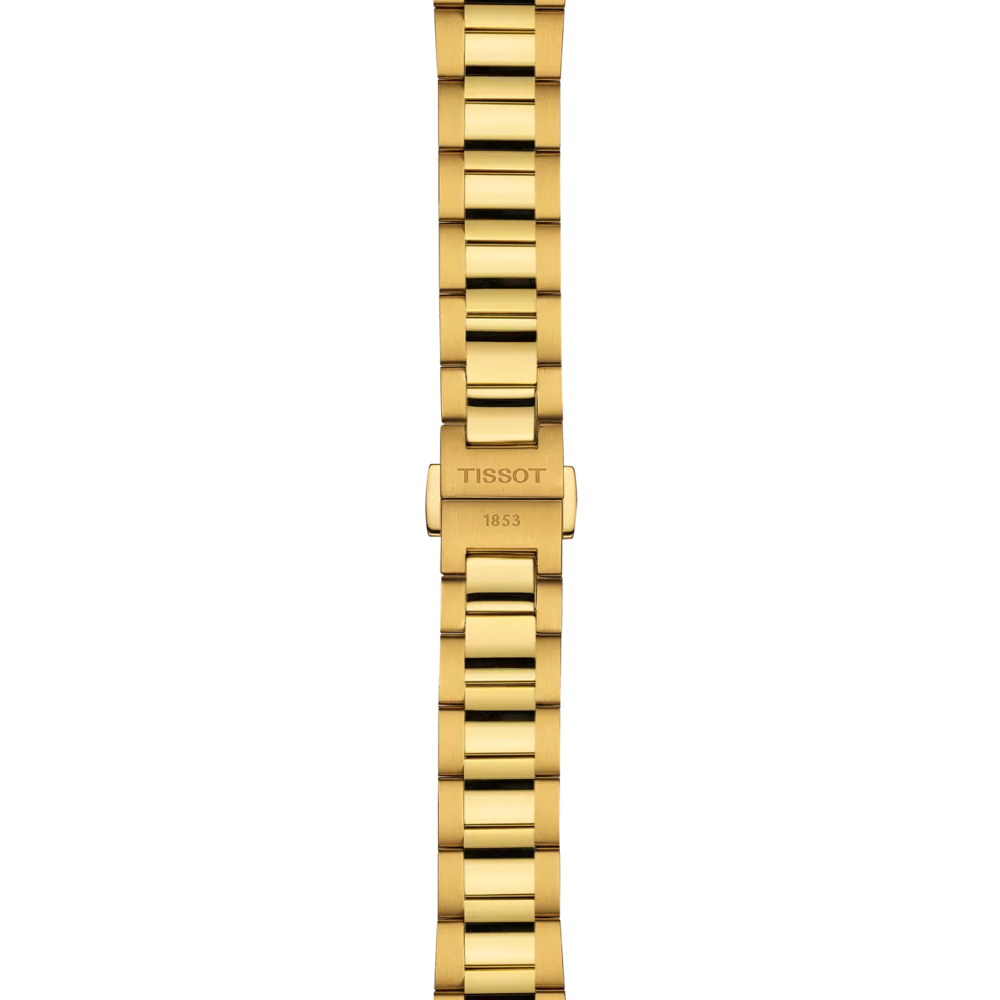 Tissot PR 100 Champagne Dial PVD Gold Plated Womens Quartz Watch T1502103302100